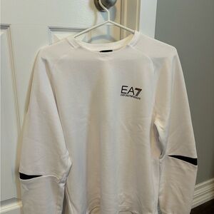 EMPORIO ARMANI Men's White Crewneck Sweater